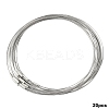 20Pcs Stainless Steel Wire Necklace Cord DIY Jewelry Making TWIR-YW0001-06C-1