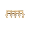 Brass Clear Cubic Zirconia Connector Charms KK-P289-15G-1