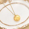 304 Stainless Steel Clear Cubic Zirconia Constellation Pendant Necklaces NJEW-R021-02G-07-1