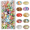 120Pcs 6 Styles Christmas Theme Resin European Rondelle Beads RPDL-SP0001-04-6