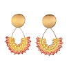 304 Stainless Steel Stud Earrings EJEW-MZ00755-01-3