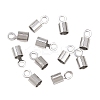 304 Stainless Steel Fold Over Crimp Cord Ends STAS-P434-05E-P-1