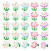 30Pcs 5 Colors Transparent Acrylic Pendants PALLOY-TA00303-2