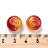 Two Tone Transparent Crackle Acrylic European Beads TACR-P009-B01-04-3