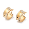 Ion Plating(IP) Round 304 Stainless Steel Hoop Earrings EJEW-M001-04G-1