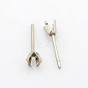 304 Stainless Steel Stud Earring Findings STAS-N036-04B-1