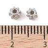 Brass Micro Pave Clear Cubic Zirconia Spacer Beads KK-N256-12P-3