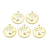 Ion Plating(IP) 201 Stainless Steel Pendants STAS-T063-183G-1