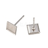 Tarnish Resistant 304 Stainless Steel Stud Earring Settings X-STAS-Q170-09-2