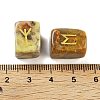 Rectangle Natural Crazy Agate Rune Stones G-Z059-01A-3