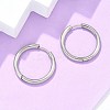 Tarnish Resistant 304 Stainless Steel Huggie Hoop Earrings EJEW-F111B-23mm-P-5