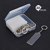 DIY Rectangle with Angle Acrylic Pendant Keychain Making Kits DIY-BC0001-62P-5