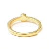 Clear Cubic Zirconia Initial Letter Adjustable Ring RJEW-C052-01G-C-3