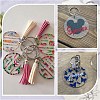 30Pcs Transparent Acrylic Blank Big Pendants TACR-SC0001-20-5