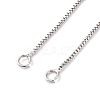 0.9MM Brass Box Chain Necklaces Making NJEW-D302-74P-2