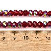 Electroplate Transparent Glass Beads Strands EGLA-A046-01B-09-4