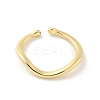 Brass Open Cuff Ring Components KK-G518-06G-02-3
