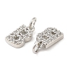 Brass Micro Pave Grade AAA Cubic Zirconia Charms LS-ZIRC-P067-11P-B-NR-3
