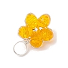 9Pcs 9 Colors Faceted Glass Round Beads Charms PALLOY-JF03648-01-5