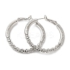 Rack Plating Brass Beaded Hoop Earrings for Women EJEW-D059-10P-1