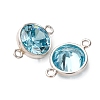 925 Streling Silver Pave Cubic Zirconia Birthstone Connector Charms STER-NH0001-80P-02-2