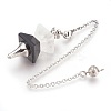 Natural Dyed & Heated Black Agate Dowsing Pendulums KK-F756-09K-1