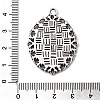 Tibetan Style Alloy Pendant Cabochon Settings TIBE-T003-09AS-NR-3