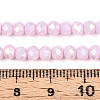 Anti-Tarnish Electroplate Rondelle Glass Beads Strands LS-EGLA-T021-4mm-17-03-4