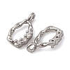Brass Micro Pave Cubic Zirconia Pendants KK-P308-48P-2