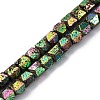 Electroplated Natural Lava Rock Beads Strands G-A256-D01-01B-1