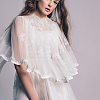 Detachable Polyester Bridal Lace Shawls AJEW-WH0696-057-6