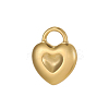 Heart Charms 304 Stainless Steel Pendants STAS-OY004-37G-1