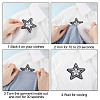 8Pcs 2 Styles Star Embroidery Cloth Sew on Appliques DIY-HY0001-90-3