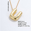 Stainless Steel Party Balloon Letter Pendant Cable Chain Necklaces for Women YF1942-21-1