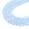 Baking Paint Transparent Glass Beads Strands DGLA-F029-J4mm-02-4