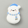 Christmas Theme Food Grade Eco-Friendly Silicone Beads SIL-WH0015-05A-1