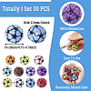 30Pcs Sport Theme Resin Rhinestone Beads RESI-TA0003-96A-4