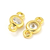 925 Sterling Silver Pave Clear Cubic Zirconia Connector Charms STER-B005-02G-2