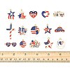 60Pcs 15 Styles Independence Day Alloy Enamel Pandants FIND-FS0004-41-5