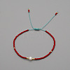 Adjustable Glass Seed Bead Braided Bead Bracelets for Women VT9382-18-1