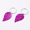 Plastic Paillette/Sequin Hair Braid Rings Pendants KEYC-TAC0001-03D-2
