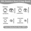800Pcs 4 Styles 304 Stainless Steel Spacer Beads STAS-BBC0001-37P-2
