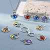10Pcs 4 Colors Glass Pendants FIND-SZ0002-99-4