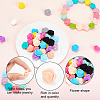 DICOSMETIC 60Pcs 15 Colors Food Grade Eco-Friendly Silicone Beads FIND-DC0001-28-4