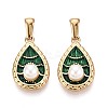 304 Stainless Steel & Enamel & ABS Imitation Pearl Pendants STAS-T072-92A-G-1
