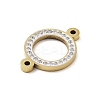 304 Stainless Steel Crystal Rhinestone Connector Charms STAS-Z091-06G-2