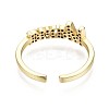 Brass Micro Pave Clear Cubic Zirconia Cuff Rings RJEW-S044-099-NF-4