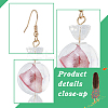 2 Pairs 2 Colors Lace Inside Glass Candy Ball Dangle Earrings EJEW-FI0001-15-3