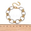 Two Tone 304 Stainless Steel Link Chain Bracelets for Women SA-CBA7B26-05GP-02-5