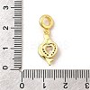 Brass Pave Clear Cubic Zirconia European Dangle Charms KK-C113-12G-3